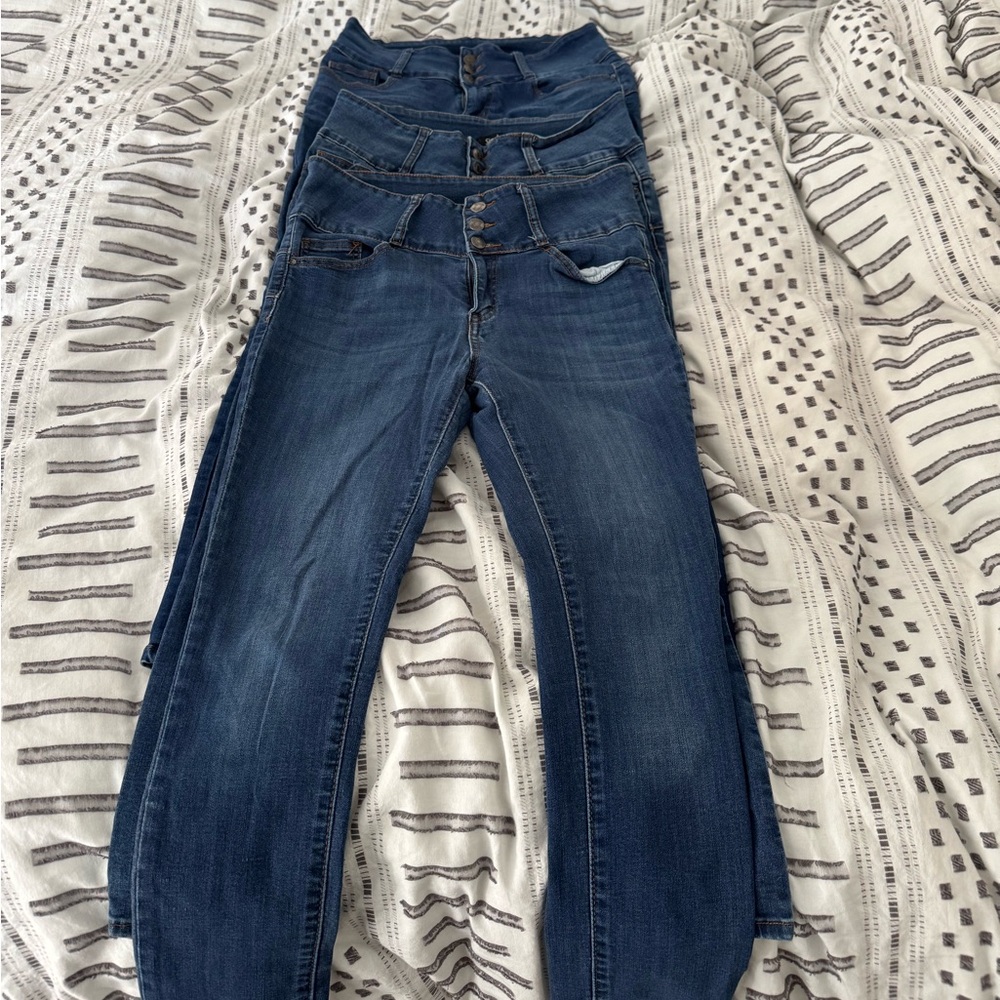 3 pairs of simple society jeans